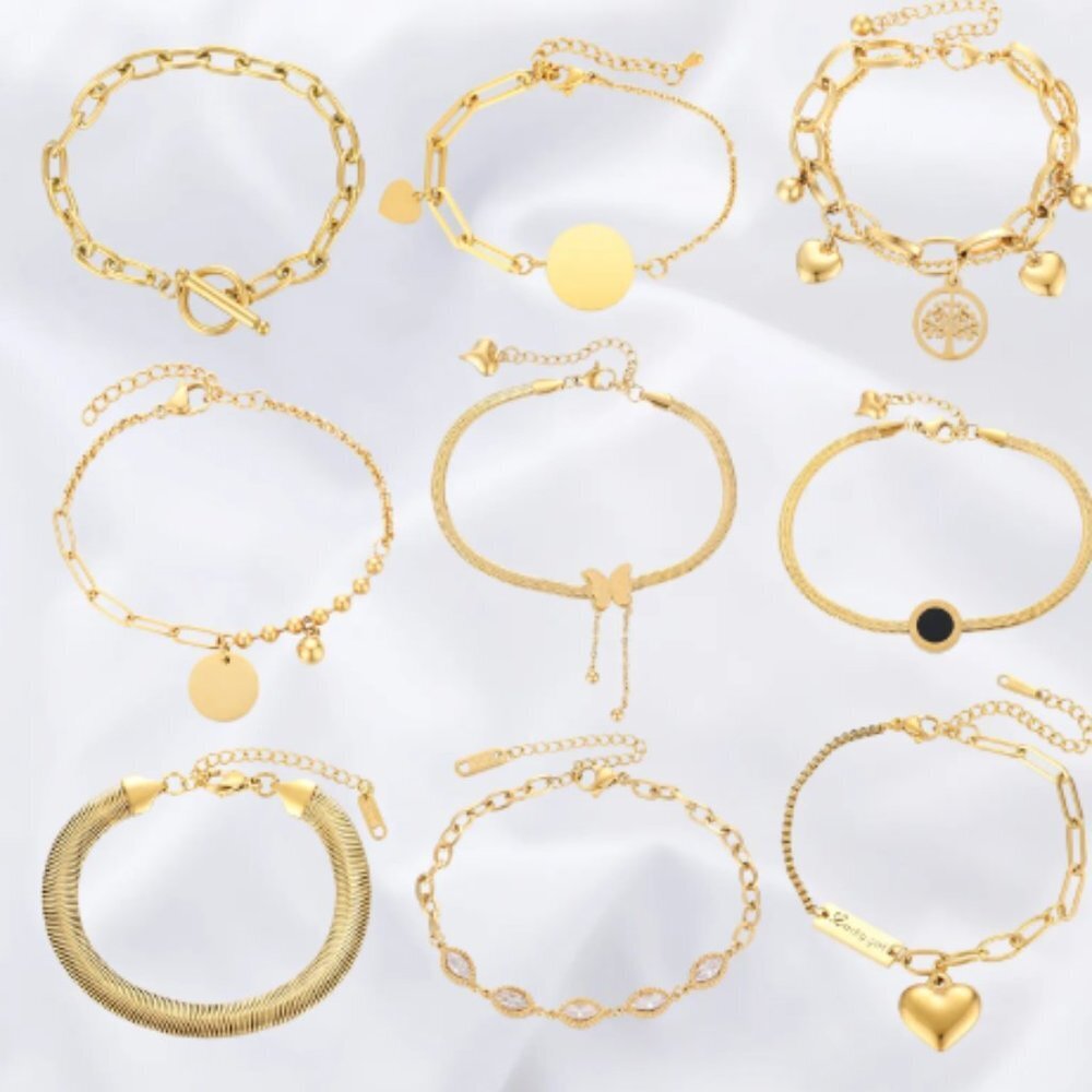 8 pcs Mixed Wholesale Jewelries necklace, earings, bracelets and more. - Picture 6 of 15